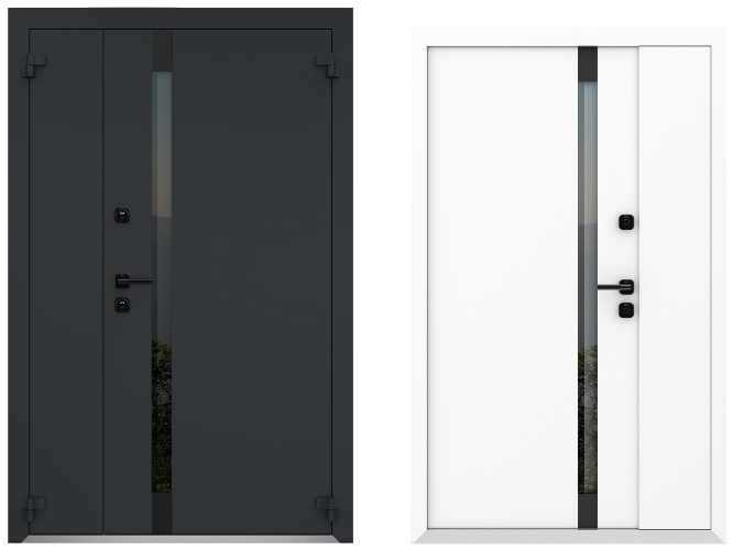 Входные металлические двери Металюкс Boston AG6052 полуторная дверь