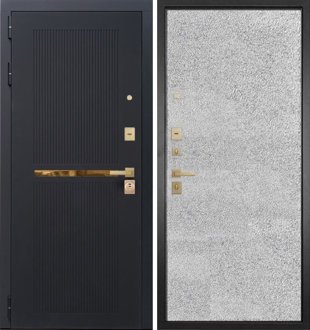 Входные металлические двери Ардеко 77-1 Бетон светлый