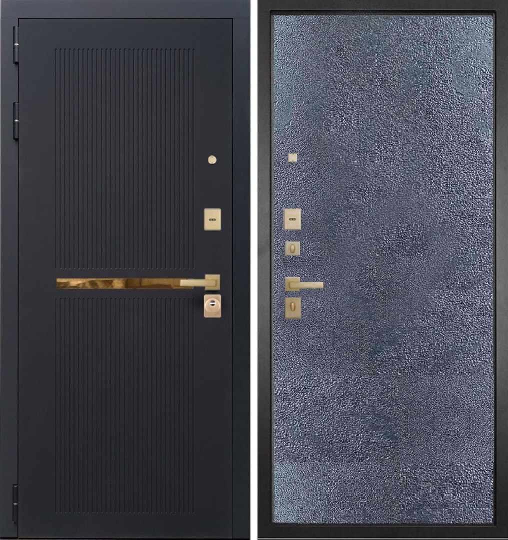 Входные металлические двери Ардеко 77-1 Бетон темный