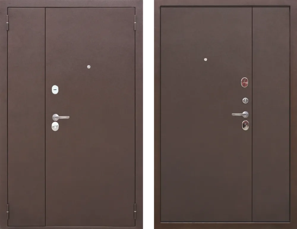 Входные металлические двери Гарда 7.5 мет/мет Медный антик двухпольная
