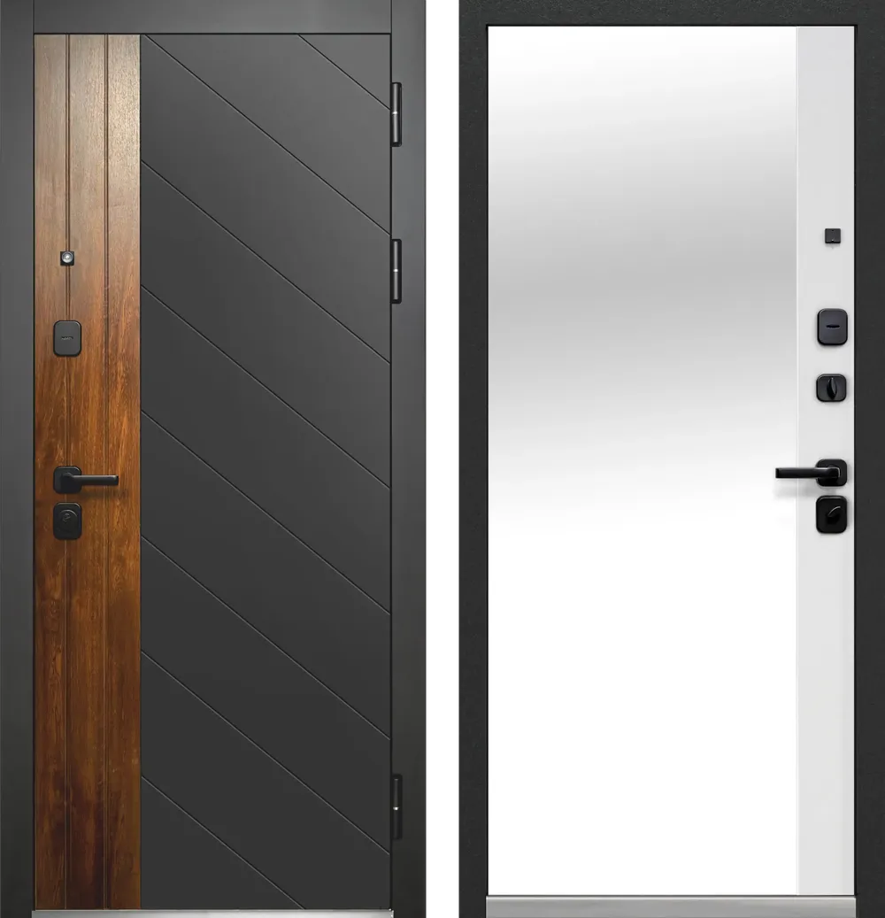 Входные металлические двери Luxor Диагональ Зеркало