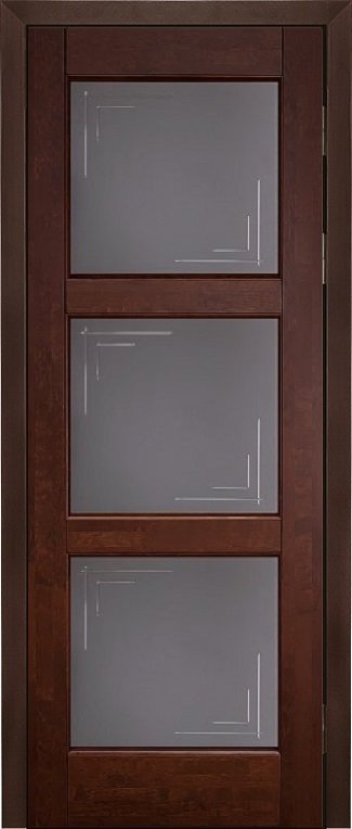 Межкомнатные двери Турин ДО - Махагон, массив сосны