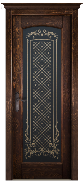 Межкомнатные двери Витраж Античный орех, сосна