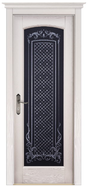 Межкомнатные двери Витраж Слоновая кость, сосна